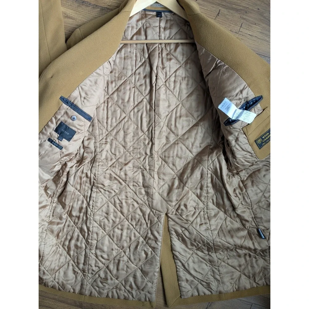 J‎ Crew Ludlow Wool Cashmere Top Coat Camel Tan Mens Size 40S